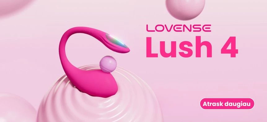 LOVENSE Lush 4 - išmanus vibracinis kiaušinis (rožinis) - Lovesexshop.lt sex shop