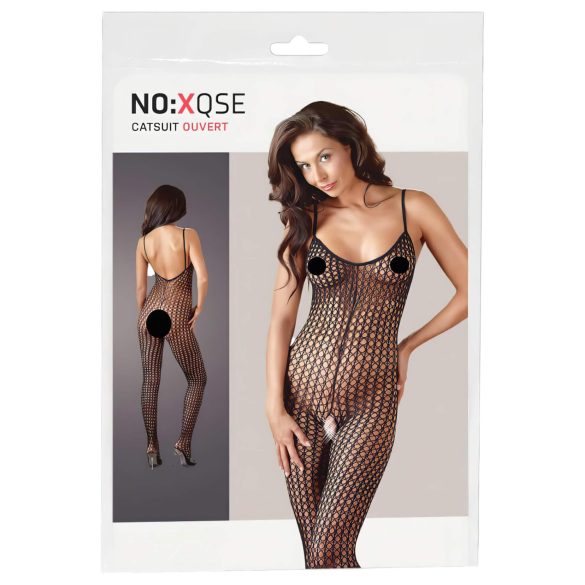 NO:XQSE - Atviras tinklinis kombinezonas (juodas) - M/L