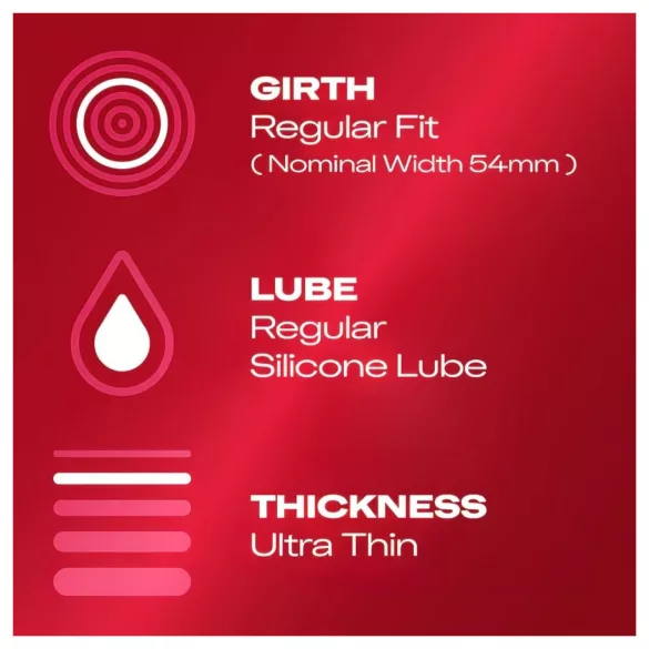 Durex - prezervatyvai - itin ploni, natūralūs - 10 vnt.