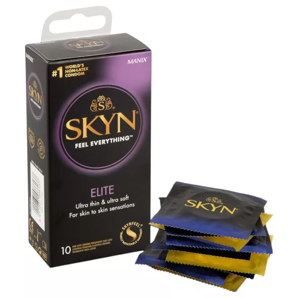 Manix SKYN Elite - itin ploni latekso nenaudojantys prezervatyvai - 10 vnt