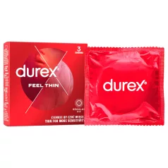   Durex Feel Thin - natūralaus pojūčio prezervatyvai (3 vnt.)