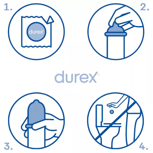 Durex Feel Thin - natūralaus pojūčio prezervatyvai (3 vnt.)