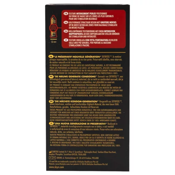 Manix SKYN Intense - prezervatyvai be latekso - su burbuliukais - 10 vnt