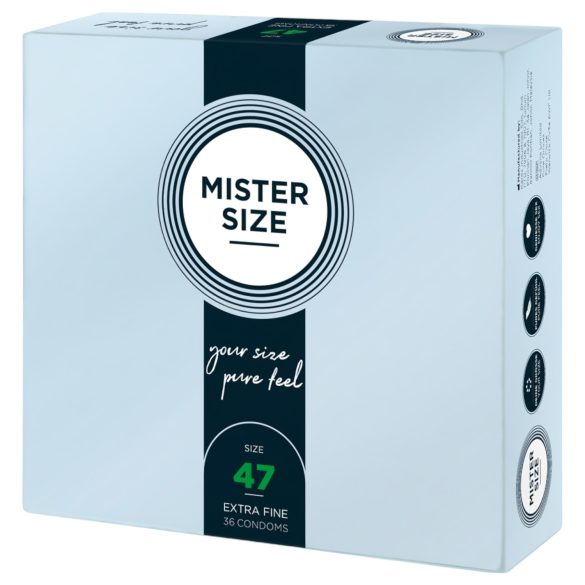 Mister Size - plonas prezervatyvas - 47mm - 36 vnt