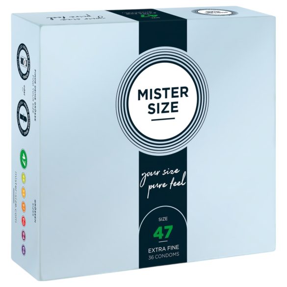 Mister Size - plonas prezervatyvas - 47mm - 36 vnt