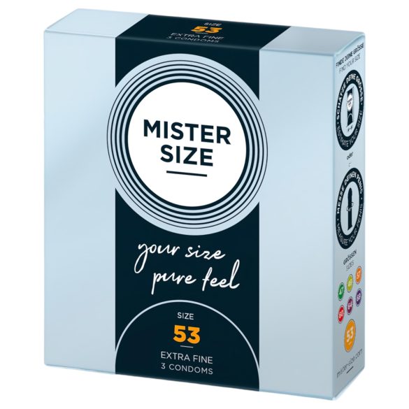 Mister Size - plonas prezervatyvas - 53 mm - 3 vnt