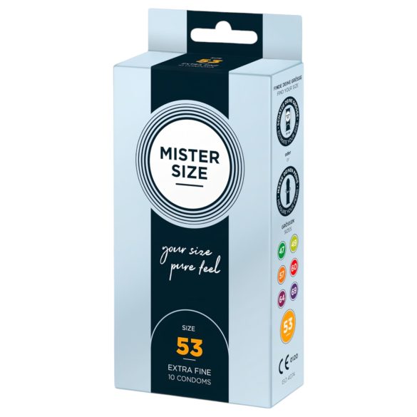 Mister Size - prezervatyvai - ploni - 53 mm - 10 vnt