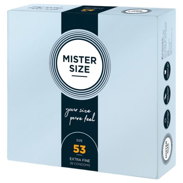 Mister Size - prezervatyvai - ploni - 53mm - 36 vnt.