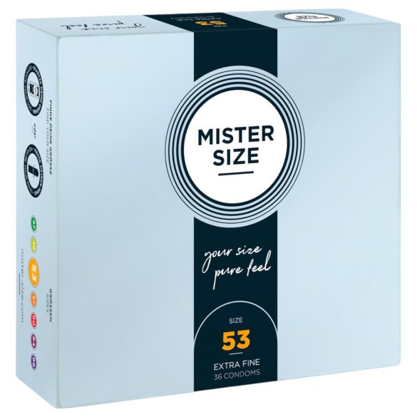 Mister Size - prezervatyvai - ploni - 53mm - 36 vnt.