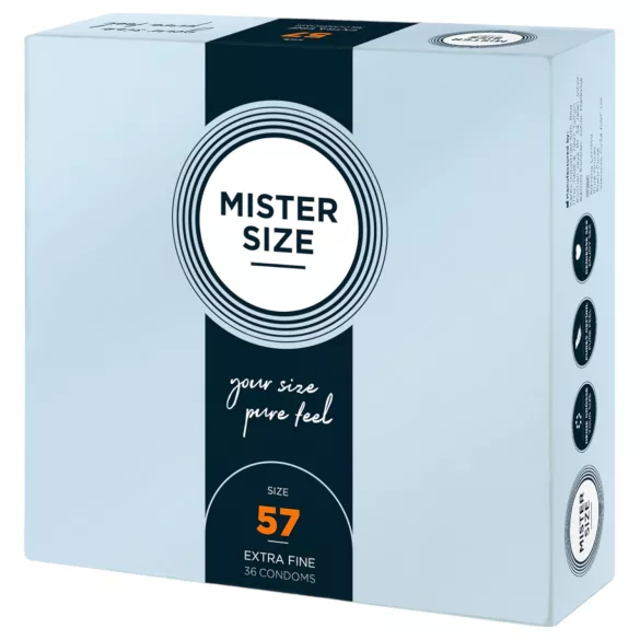 Mister Size - plonas prezervatyvas - 57 mm - 36 vnt