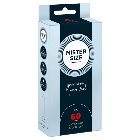 Mister Size - prezervatyvai - ploni - 60 mm - 10 vnt