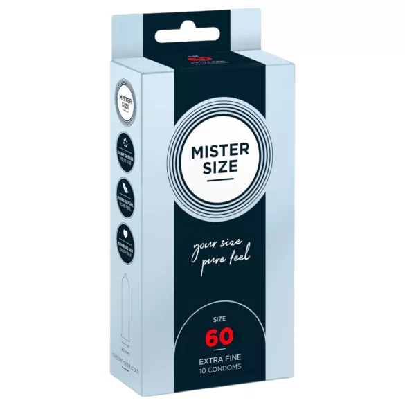 Mister Size - prezervatyvai - ploni - 60 mm - 10 vnt