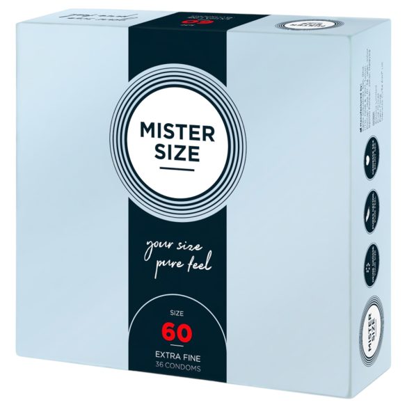 Mister Size plonas prezervatyvas - 60mm (36 vnt.)