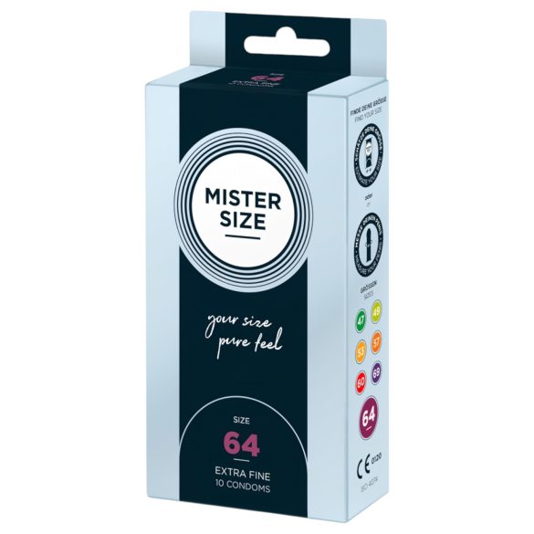 Mister Size plonas prezervatyvas - 64mm (10 vnt.)