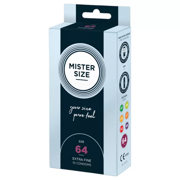 Mister Size - ploni prezervatyvai - 64 mm - 10 vnt