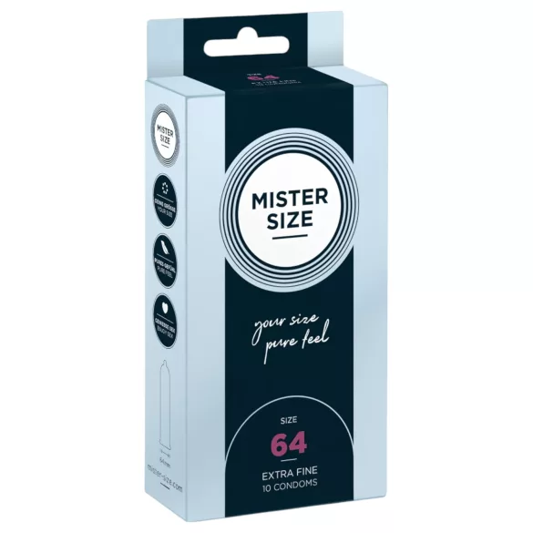 Mister Size - ploni prezervatyvai - 64 mm - 10 vnt