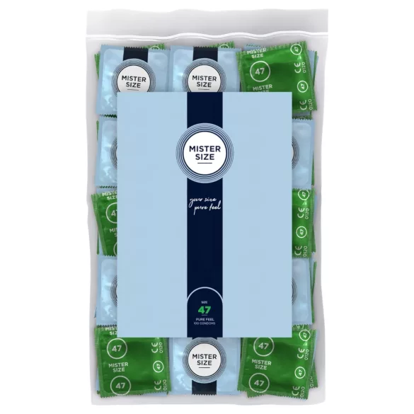 Mister Size - plonas prezervatyvas - 47 mm - 100 vnt