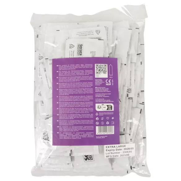 Secura Baklažanas - didelis prezervatyvas - 60mm - 100 vnt