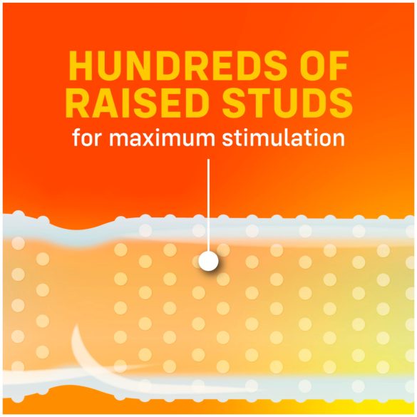 ONE Super Studs - prezervatyvai su iškiliais taškeliais - 12 vnt