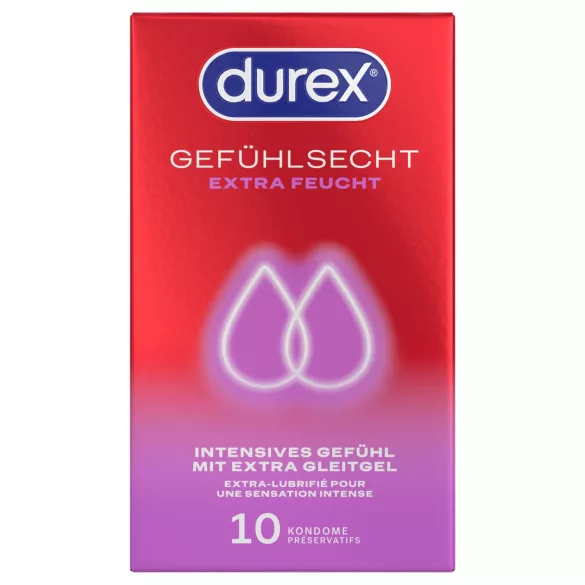 Durex - papildomai suteptas prezervatyvas (10 vnt.)