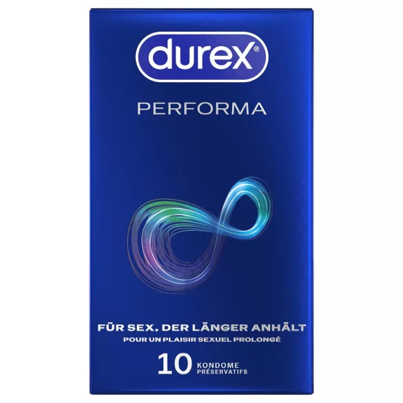Durex Performa - prezervatyvai vyrams - ilgiau trunkančiam seksui - 10 vnt