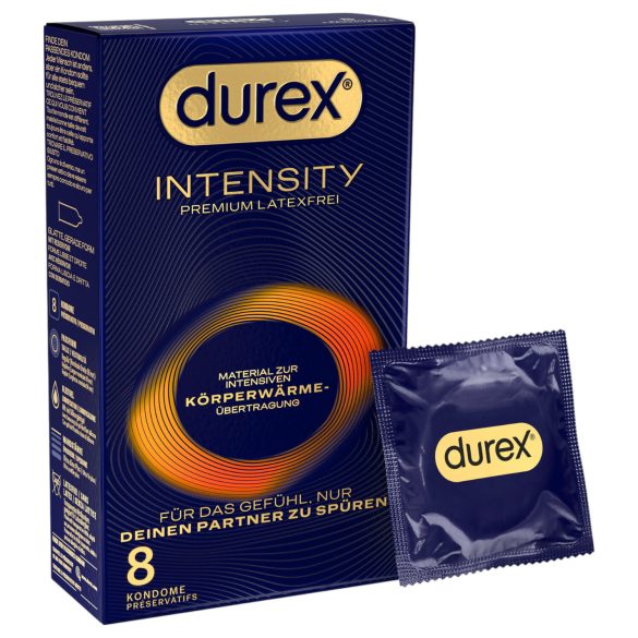 Durex Intensity - plonas, be latekso prezervatyvas (8 vnt)