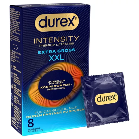 Durex Intensity XXL - latekso neturintys prezervatyvai - 8 vnt