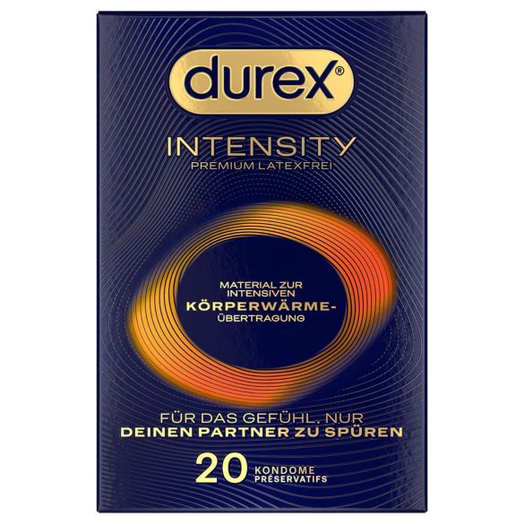 Durex Intensity - plonas prezervatyvas be latekso - 20 vnt