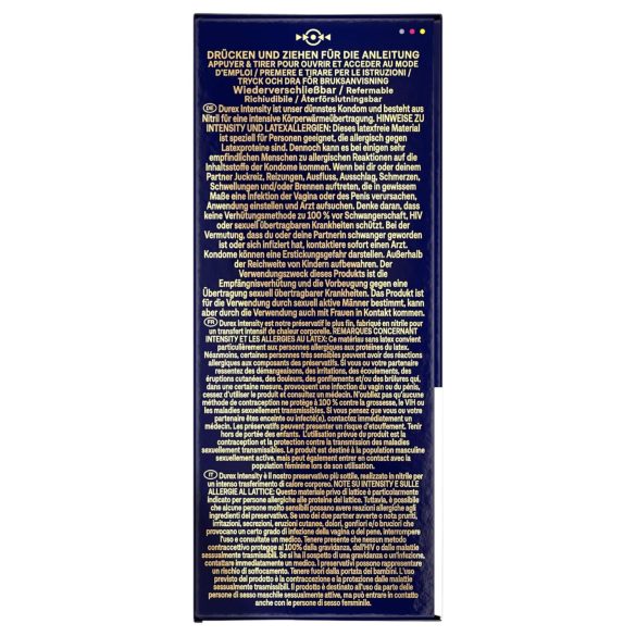 Durex Intensity - plonas prezervatyvas be latekso - 20 vnt