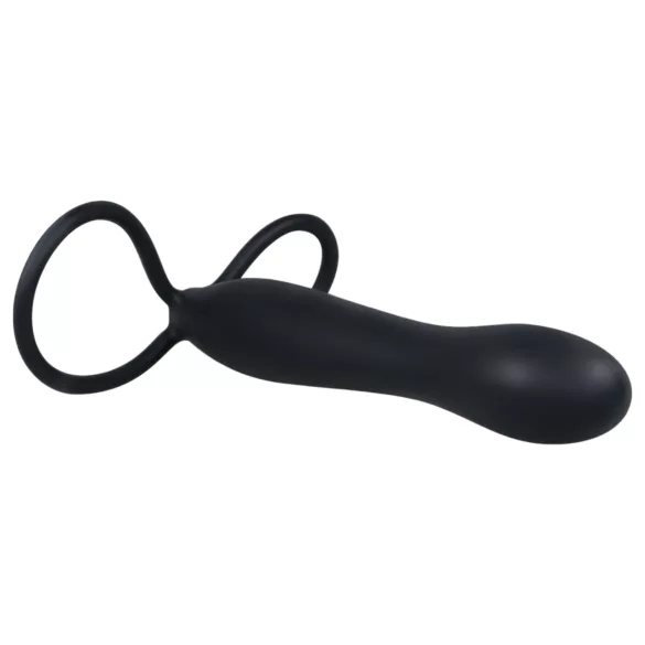 You2Toys - analinis dildo ir penio žiedas - juodas