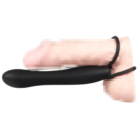 You2Toys - analinis dildo ir penio žiedas - juodas