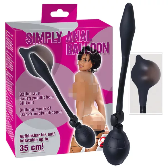 You2Toys - pripučiamas analinis dildo - juodas