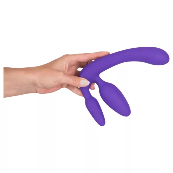 You2Toys - Triple, prisegamas dildo be dirželio (violetinis)