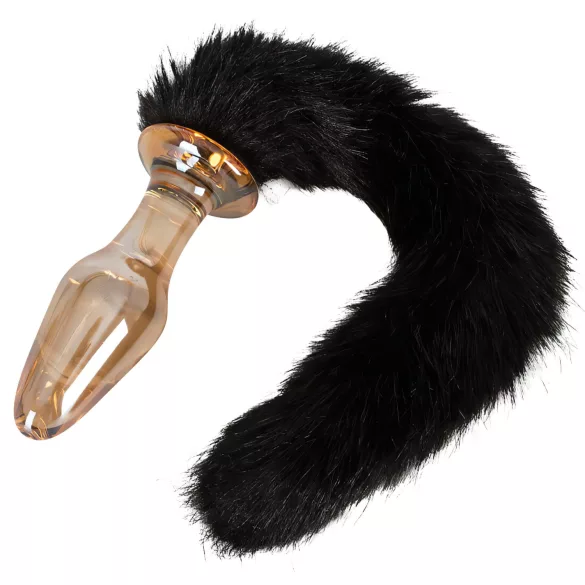 You2Toys - stiklinis analinis kaištis su kačiuko uodega