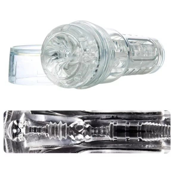 Fleshlight GO Torque - masturbatorius - kompaktiška vagina - skaidrus