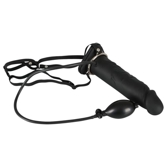 You2Toys - Pripučiama Strapon - tuščiaviduris silikoninis dildo (juodas)