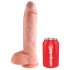 Karališkas gaidys 10 rutulinių didelis dildo (25 cm) - natūralus