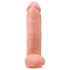 King Cock - realistiškas didelis dildo su sėklidėmis - natūralios spalvos 30 cm