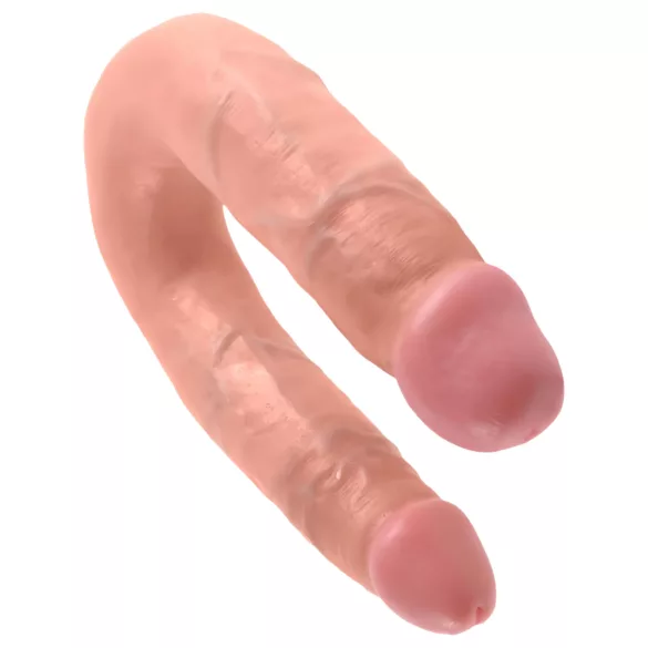 King Cock - dvigubas dildo - vidutinis - kūno spalvos