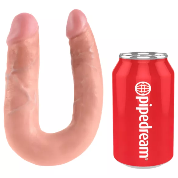 King Cock - dvigubas dildo - vidutinis - kūno spalvos