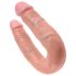 Karališkas „King Cock“ dvigubas dildo (vidutinis) - natūrali spalva