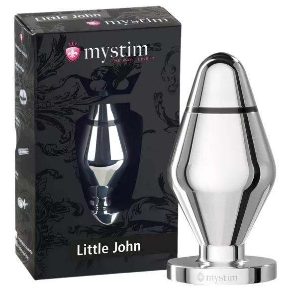 mystim Little John - mažas elektro analinis kaištis - sidabrinis