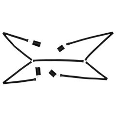   Bad Kitty - pliušinių antrankių ir pančių rinkinys lovai - 5 dalys