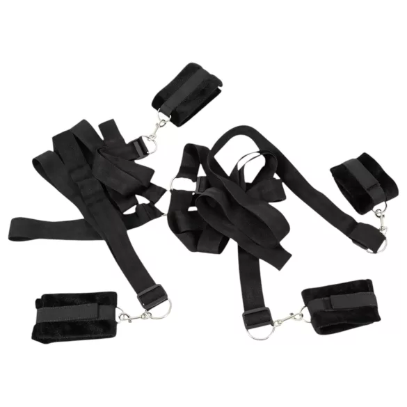 Bad Kitty - pliušinių antrankių ir pančių rinkinys lovai - 5 dalys