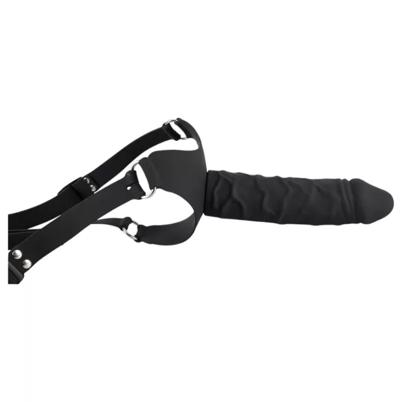 You2Toys - silikoninis strap-on diržas - juodas dildo