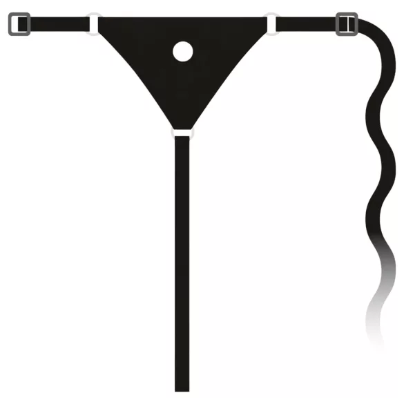 You2Toys - silikoninis strap-on diržas - juodas dildo