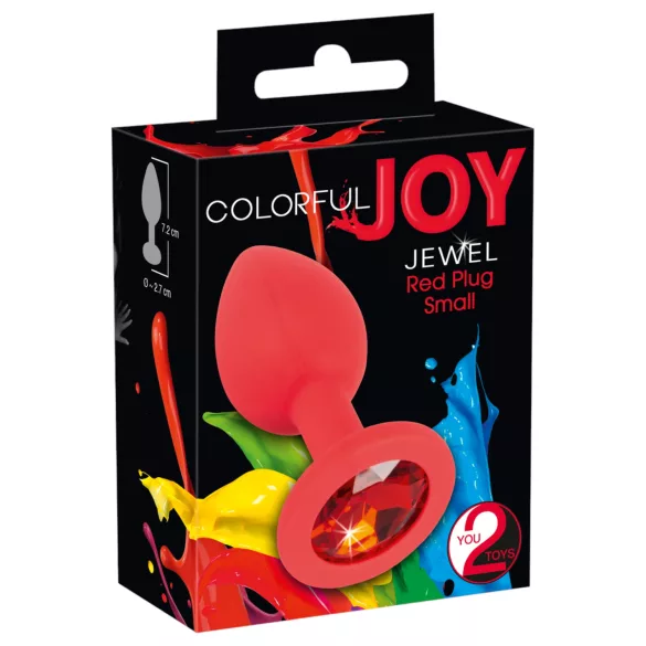 You2Toys - Colorful JOY - silikoninis analinis kaištis - mažas (raudonas)