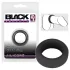 Black Velvets - penio žiedas storomis sienelėmis 2,6 cm - juodas