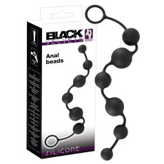 Black Velvets - analinis dildo su 6 rutuliukais - juodas