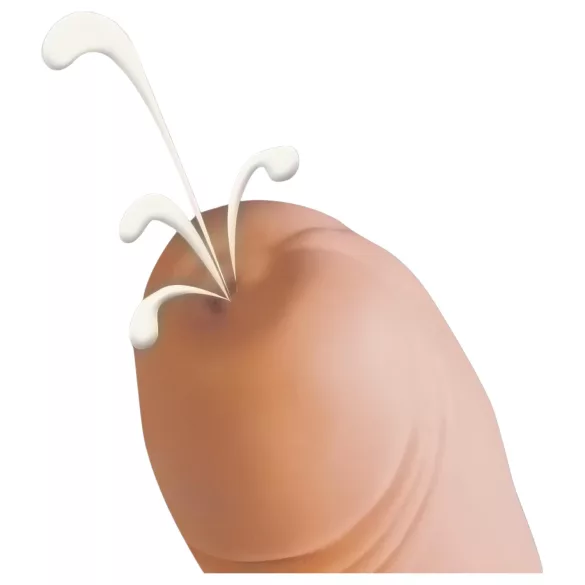 You2Toys - dildo su ejakuliacija - natūralios spalvos